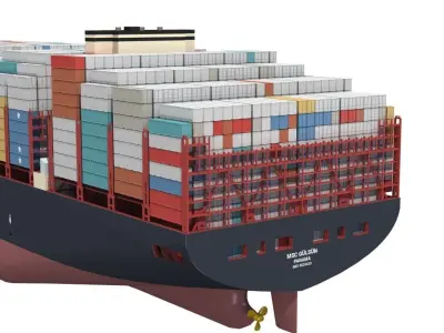 Gulsun-class container ship 3D model