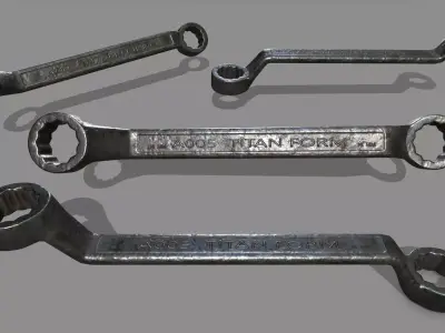 wrench Low-poly 3D model 34