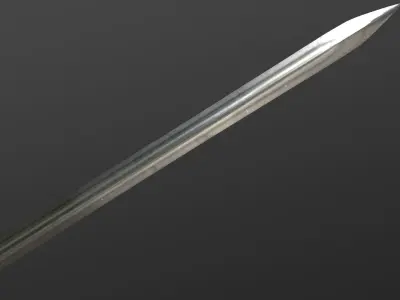 Realistic Medieval Sword Free low-poly 3D model