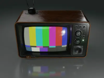 Old Tv  Low-poly 3D model