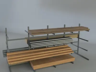 Heavy duty rack 3D model