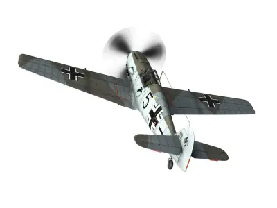 Messerschmitt - BF-109 E - Black 5 - JG26 3D model