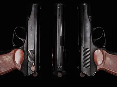 PM Pistol Low-poly 3D model Low-poly 3D model