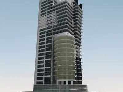 Commercial Building Multistory 3D model