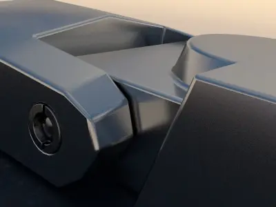 Industrial Metal Latch hard-surface 3D model