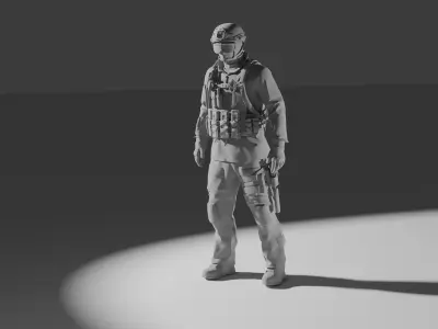 soldier operator  3D print model