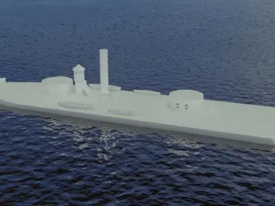 USS Chickasaw 1864 3D print model