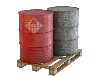 Fuel Barrel 3D model 3D model