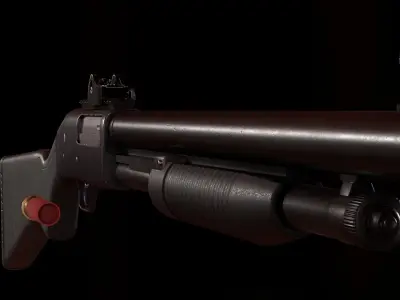 Shotgun M590 low poly Free low-poly 3D model