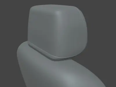 Car Seat 011 Low-poly 3D model
