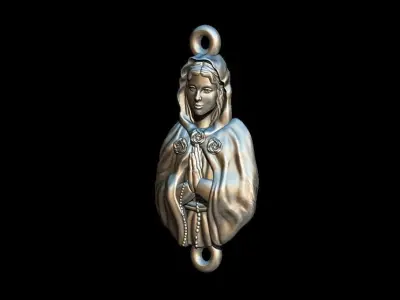 Mystical rose pendant 3D print model