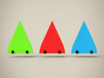 Cartoon plane Low-poly 3D model 3