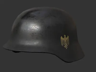 WW2 German Helmet Stahlhelm - Military Helmet Low-poly 3D model