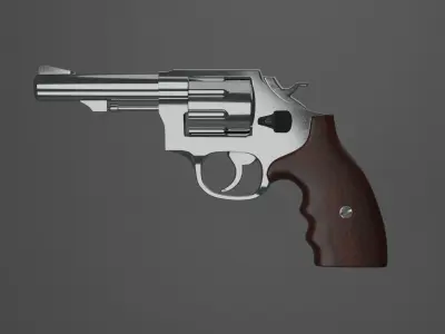 revolver 3D model 7