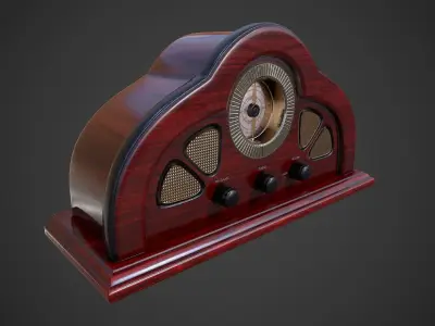 Antique Radio - Low Poly Low-poly 3D model