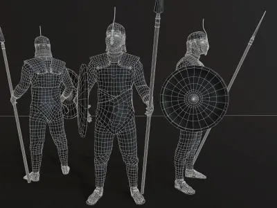 unsullied warrior Low-poly 3D model