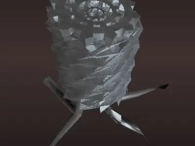 Quadraped Robot Low-poly 3D model