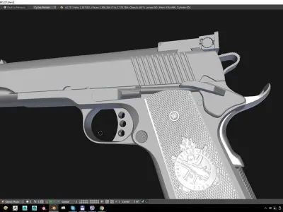 colt 1911 RANGE OFFICER Free 3D model
