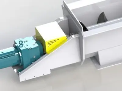 diameter 470 length 6500 helical conveyor screw conveyor 3D model