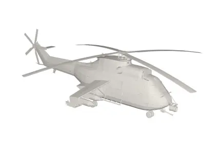 Military Helicopter concept 3D model order