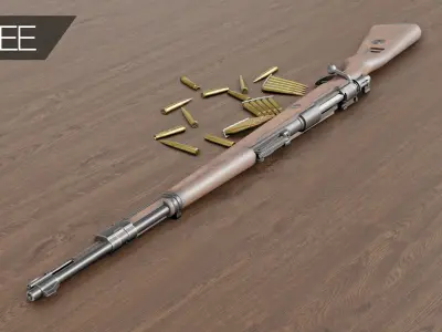 Karabiner 98k Low-poly 3D model purchase