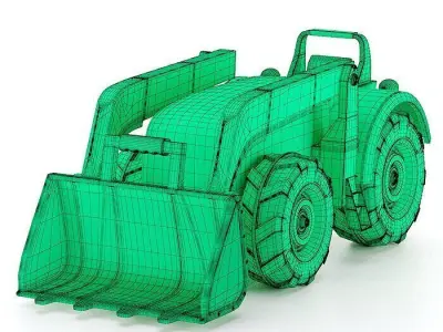 John Deere 21 Big Scoop Tractor w Loader 3D model