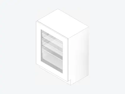 Storage Unit - Under Bench - Integral - Type 2 Low-poly 3D model