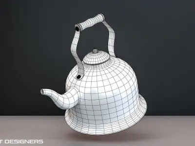 Traditional Tea Kettle 3D Model 3D model
