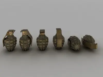 Hand Grenade MK 3D model