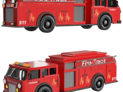 fire truck 3D model purchase
