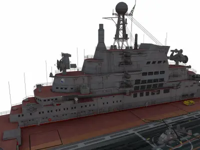 Kiev-class destroyer Low-poly 3D model