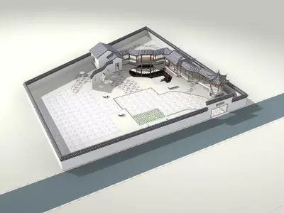Chinese Style Architecture 3D model 25