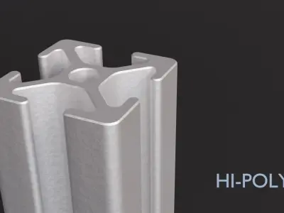 8020 25mm 4-slot extrusion 3D model