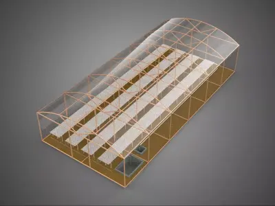 FARMING GREENHOUSE PLANT AGRICULTURE AEROPONIC HYDROPONIC GARDEN 3D model