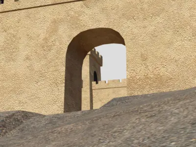 Fortress Building - Low-poly PBR model Free low-poly 3D model
