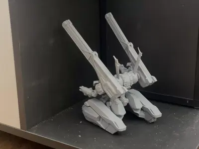 Gundam GQuuuuuuX Guntank 144 Scale Fully Articulated 3D print model