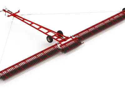 WG 0003 - Semi-mounted rotary harrow 18m 3D model