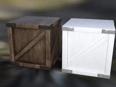 Crates slow prim Low-poly 3D model