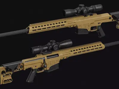 MK22 Rifle Low-poly 3D model