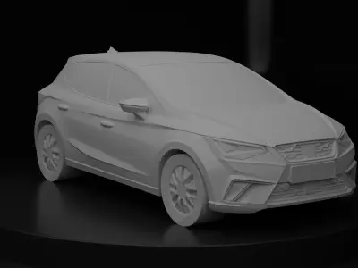 SEAT Ibiza 2023 Realistic Car Model High Detail 3D Print File 3D print model