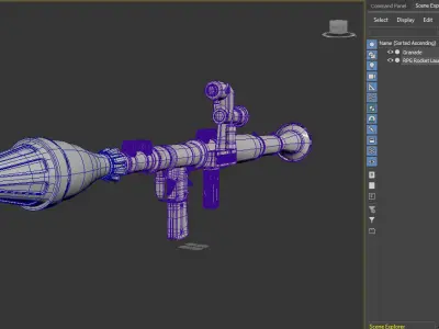 RPG Rocket Launcher 3D model