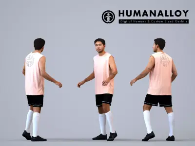 00535Levi008 - Adult Caucasian man exercising in athletic wear 3D model