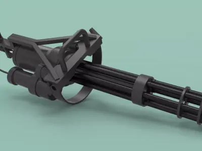 Machine gun 3D model order