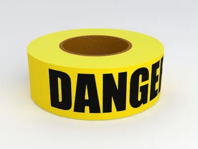 DANGER Tape Yellow 3D model