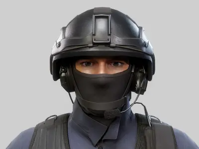 Modern US Soldier Low-poly 3D model buy