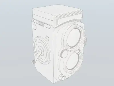 Twin Lens Reflex Camera 3D model