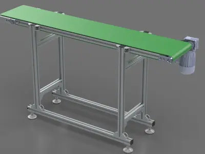 Conveyor belt with belt 3D model