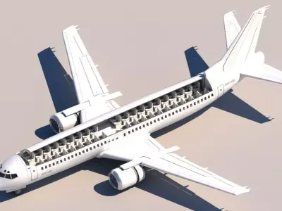 737 400 Cuttout 3D model