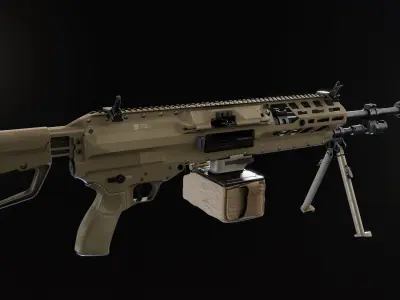 Sig Sauer XM250 Low-poly 3D model