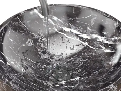 Black Kale Marble Sink 3D model